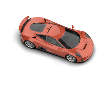 Araba beyaz arka planda izole edilmiş. 3d illüstrasyon.