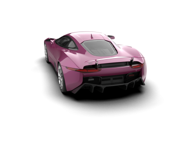 beyaz arka planda modern spor araba