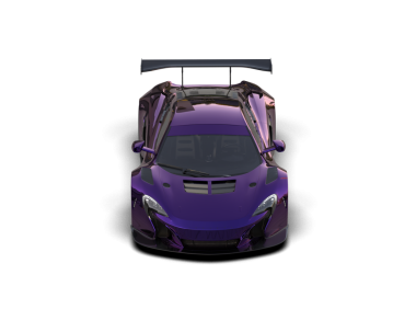 Siyah arka planda daha az genel mor bir arabanın 3 boyutlu çizimi