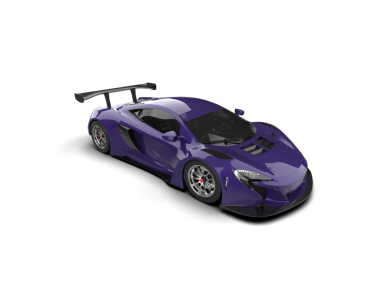 Beyaz arka planda modern yarış arabası