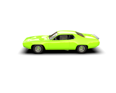 Beyaz arka planda izole edilmiş yeşil klasik araba. 3d oluşturma