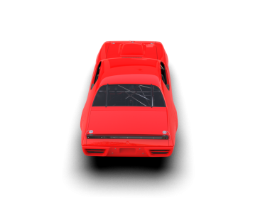 Siyah arka planda kırmızı araba.