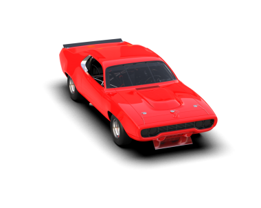Kırmızı spor araba beyazda izole edilmiş. 3 Boyutlu Hazırlama