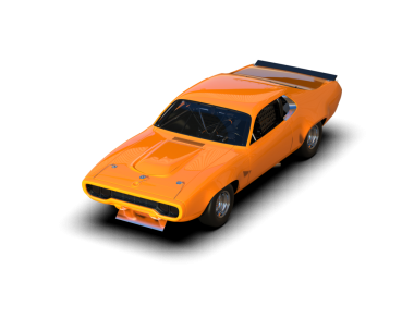 turuncu klasik araba