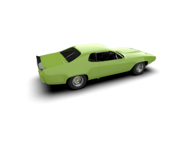 Yeşil klasik araba izole edilmiş. yüksek kaliteli resimleme