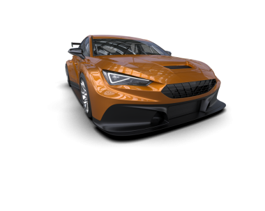 Stüdyo ortamında daha az genel bir konsept arabanın 3 boyutlu çizimi