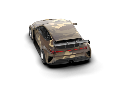 Araba arka planda izole. 3 Boyutlu Hazırlama