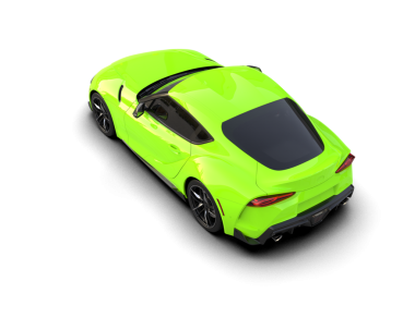 yeşil modern araba - yan görünüm