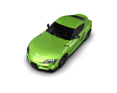 Siyah arka planda modern yeşil bir araba. 3 Boyutlu Hazırlama