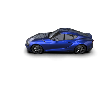 Siyah arka planda bir araba. 3d oluşturma