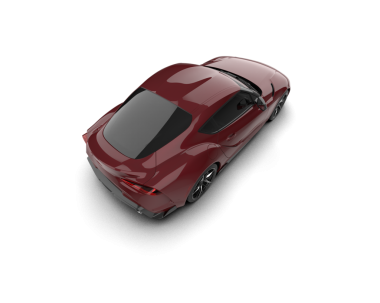 Modern bir arabanın 3 boyutlu görüntüsü. Siyah arkaplanda izole edilmiş