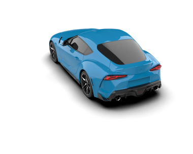 Modern lüks araba. Mavi araba beyaz arka planda izole edilmiş. 3d illüstrasyon