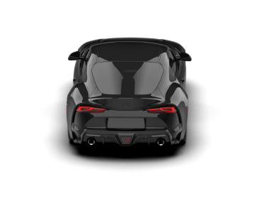 Siyah modern araba beyaz arka planda izole edilmiş. 3d oluşturma