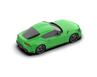 Beyaz arka planda modern bir araba. 3d oluşturma