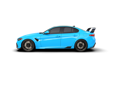 Modern araba arka planda izole edilmiş. 3D görüntüleme - illüstrasyon