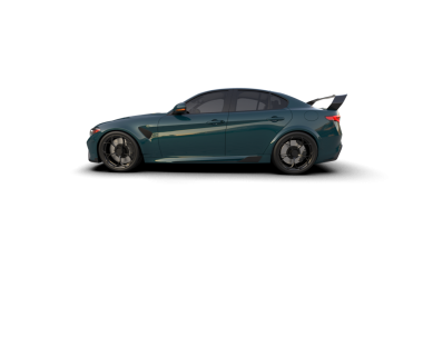 Siyah renkte 3 boyutlu bir araba.