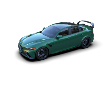 Modern araba arka planda izole edilmiş. 3d illüstrasyon