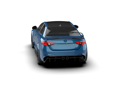 Beyaz arka planda modern şehir manzaralı mavi SUV. 3d illüstrasyon