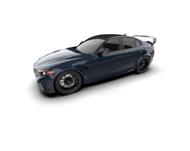 modern araba beyaz bir arka planda izole edilmiş ve cam bir yüzeye sahip. Gri bir gölgenin 3 boyutlu görüntüsü.