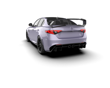 Araba beyaz arka planda izole edilmiş. 3D görüntüleme - illüstrasyon