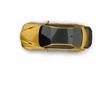 Sarı modern spor araba