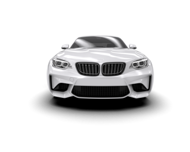 Modern araba arka planda izole edilmiş. 3d oluşturma.