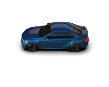 Aracın 3 boyutlu görüntüsü beyaz arkaplanda izole edildi