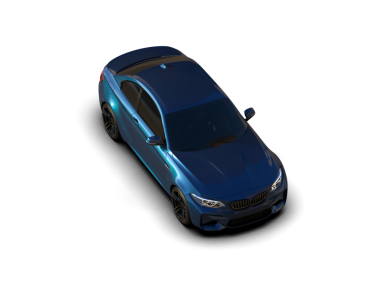 Modern araba arka planda izole edilmiş. 3d illüstrasyon -