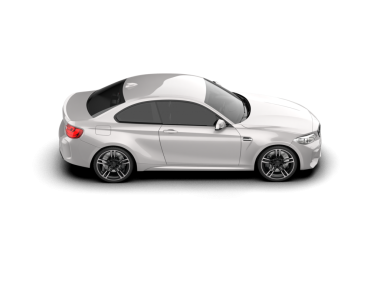 beyaz arkaplanda izole edilmiş bir araba.