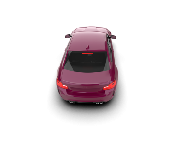 Kırmızı araba beyaz arkaplanda izole edildi. 3 boyutlu görüntüleme