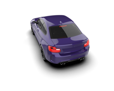 Beyaz bir arka plan üzerinde izole lüks araba