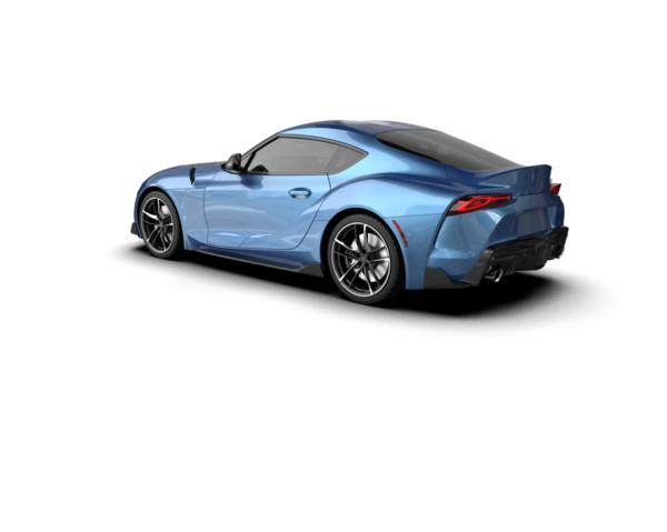 Beyaz arka planda mavi spor araba izole edildi