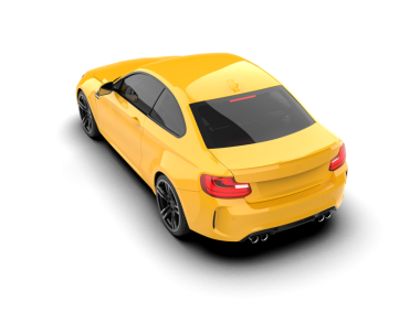 Stüdyo ortamında markalı bir arabanın 3 boyutlu tasarımı daha az genel.