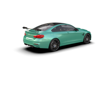 Hafif arka planda modern yeşil spor araba. 3d oluşturma