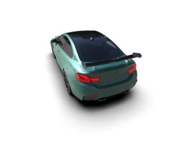 İzole edilmiş beyaz arka planda yeşil araba. dizayn için araba.