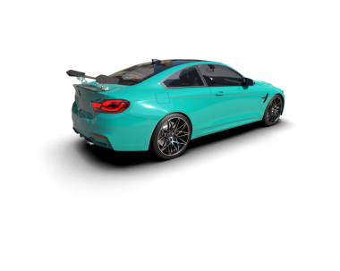 Beyaz arka planda izole edilmiş gerçekçi spor araba