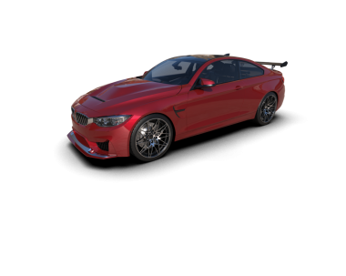 kırmızı modern araba - yüksek hızlı araba - 3 boyutlu illüstrasyon