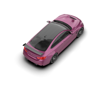 Modern araba arka planda izole edilmiş. 3D görüntüleme - illüstrasyon