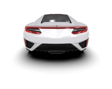 Modern araba arka planda izole edilmiş. 3d oluşturma