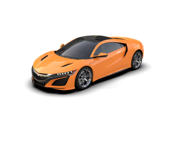 Turuncu arabanın gerçekçi 3 boyutlu görüntüsü