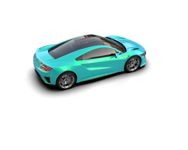 Beyaz arka planda modern bir araba. 3d oluşturma