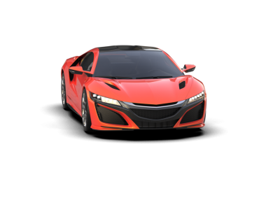 Kırmızı spor araba siyah üzerine izole