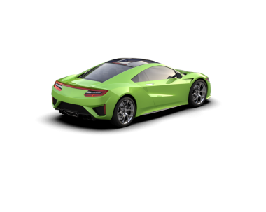 gerçekçi 3 boyutlu yeşil spor araba çizimi