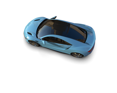 modern araba beyaz arkaplanda izole edilmiş 3 boyutlu görüntüleme