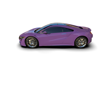 Beyaz arkaplanda izole edilmiş bir araba. 3 boyutlu görüntüleme - 3 boyutlu.