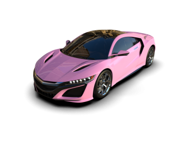 Beyaz arka planda pembe spor araba. yüksek - kalite resimleme