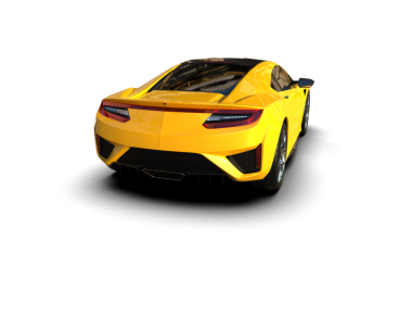 Modern sarı spor araba