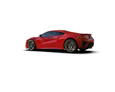 Beyaz arka planda modern spor araba. 3d illüstrasyon.