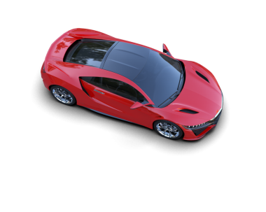 modern kırmızı araba siyah arkaplanda izole edildi