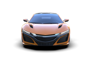 Siyah arka planda gerçekçi bir araba. 3d illüstrasyon